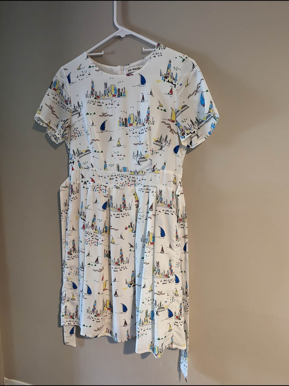 Women's Sailboat Print Summer Dress